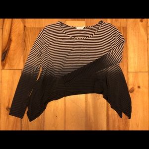 Blu Pepper Asymmetric Hem Crop Top